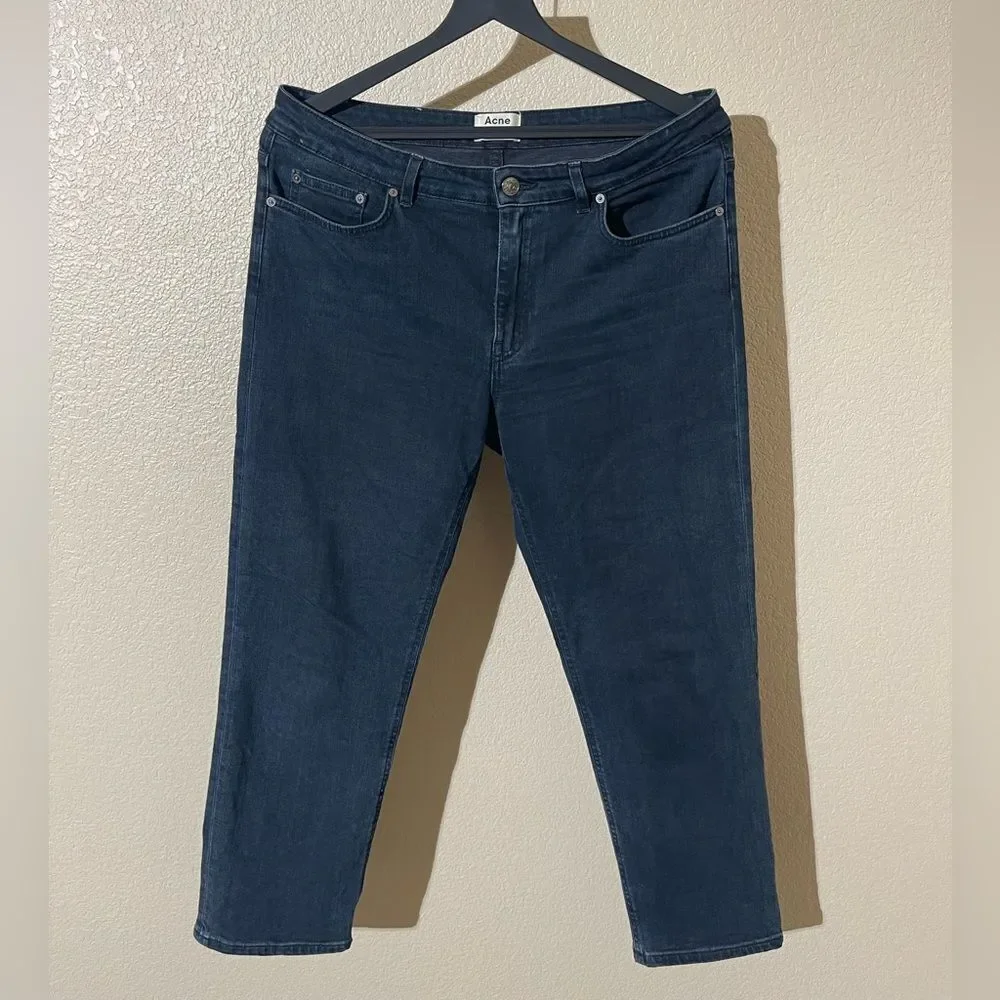 Acne Men's Deep Blue Skinny Jeans